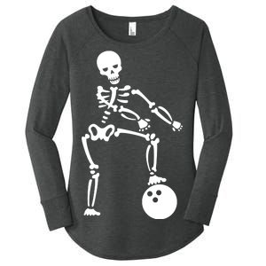 Bowling Ball Floss like A Boss Skeleton Women's Perfect Tri Tunic Long Sleeve Shirt