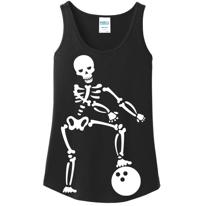 Bowling Ball Floss like A Boss Skeleton Ladies Essential Tank