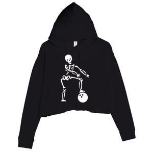 Bowling Ball Floss like A Boss Skeleton Crop Fleece Hoodie