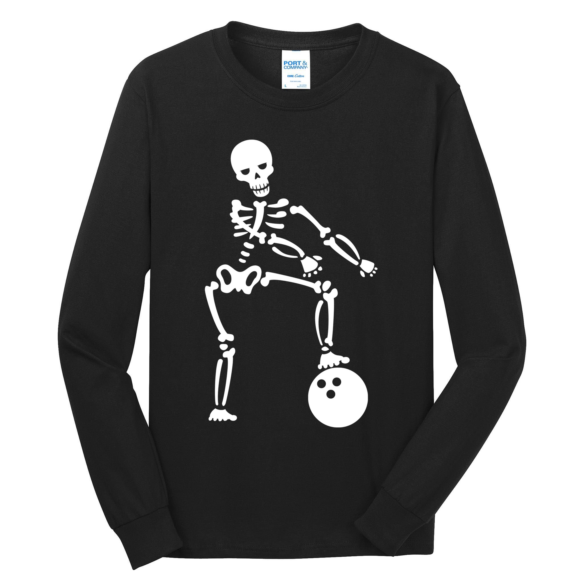 Bowling Ball Floss like A Boss Skeleton Tall Long Sleeve T-Shirt
