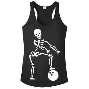 Bowling Ball Floss like A Boss Skeleton Ladies PosiCharge Competitor Racerback Tank