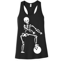 Bowling Ball Floss like A Boss Skeleton Women's Racerback Tank