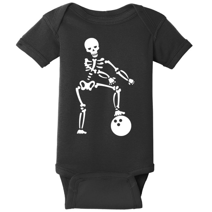 Bowling Ball Floss like A Boss Skeleton Baby Bodysuit