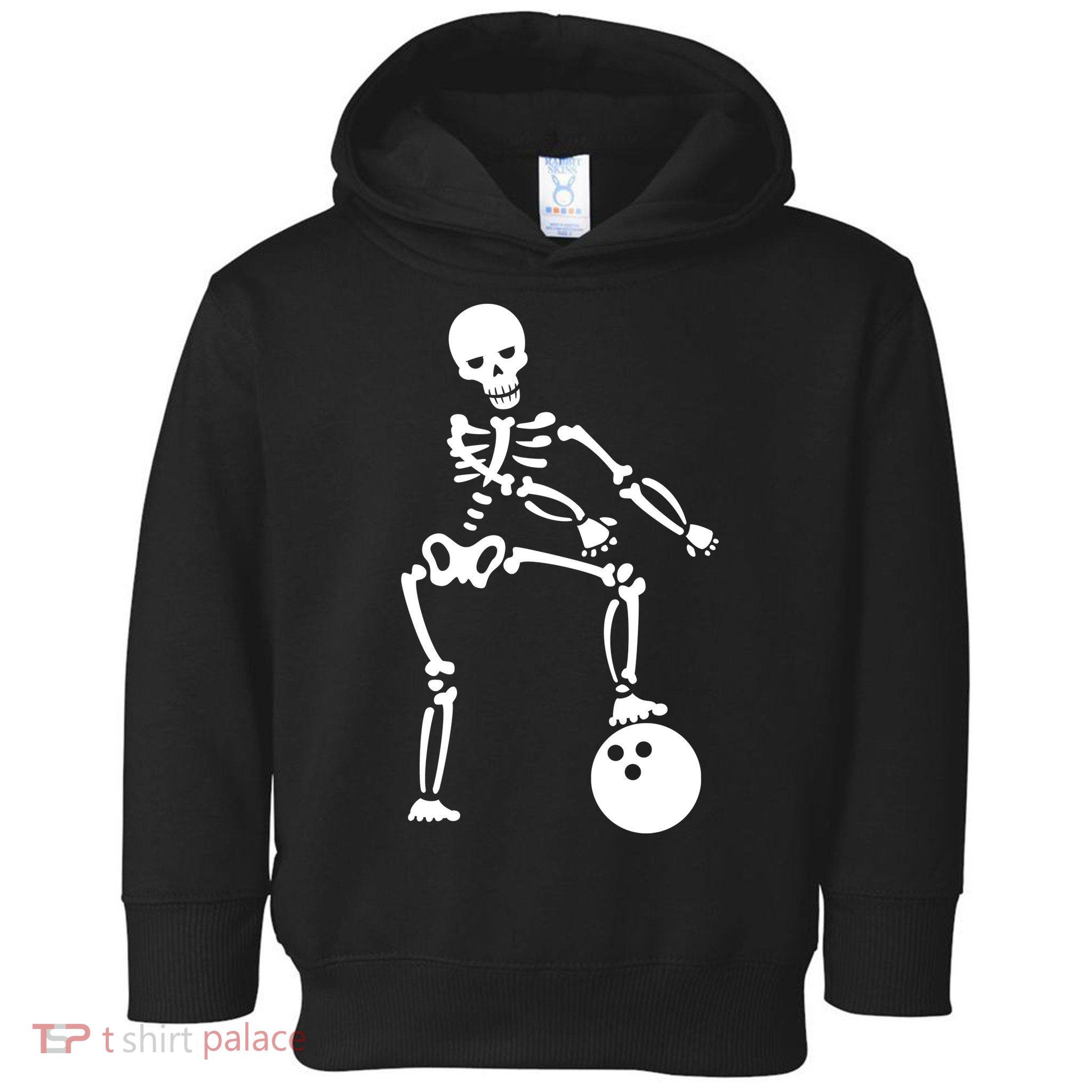 Bowling Ball Floss like A Boss Skeleton Toddler Hoodie