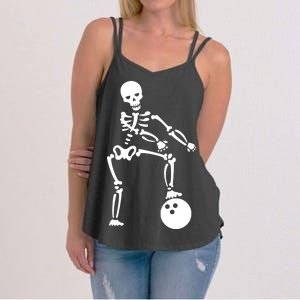 Bowling Ball Floss like A Boss Skeleton Women's Strappy Tank