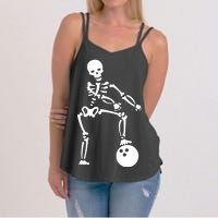 Bowling Ball Floss like A Boss Skeleton Women's Strappy Tank