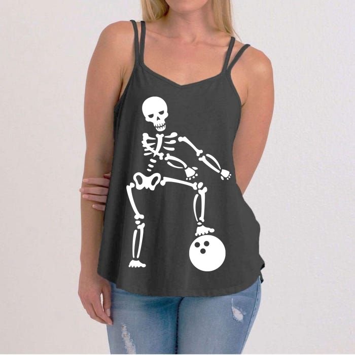 Bowling Ball Floss like A Boss Skeleton Women's Strappy Tank