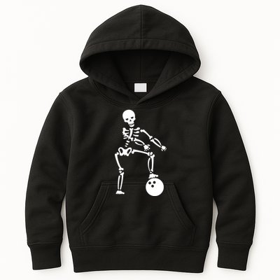 Bowling Ball Floss like A Boss Skeleton Kids Hoodie