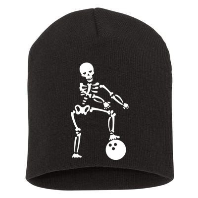 Bowling Ball Floss like A Boss Skeleton Short Acrylic Beanie