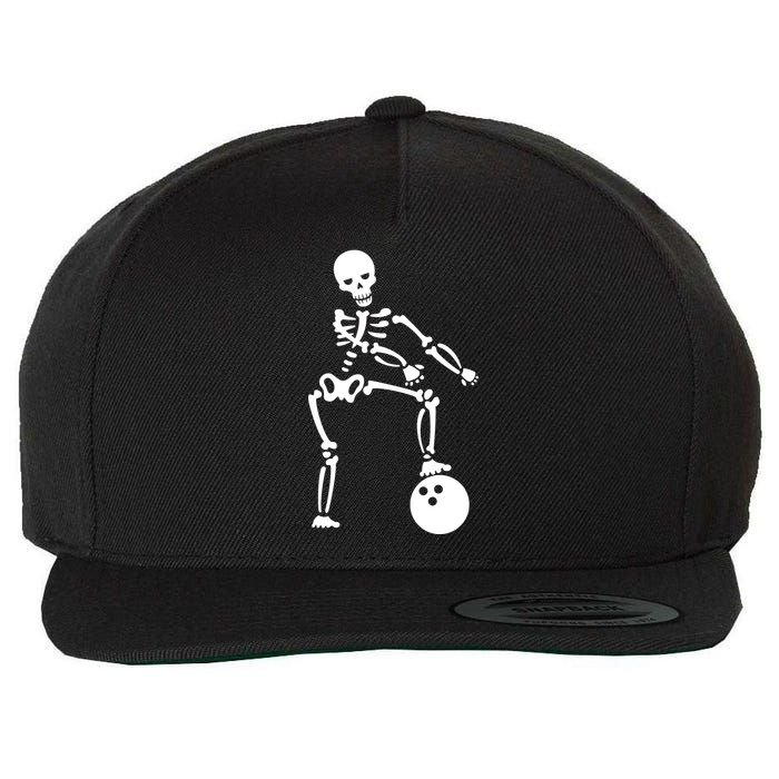 Bowling Ball Floss like A Boss Skeleton Wool Snapback Cap