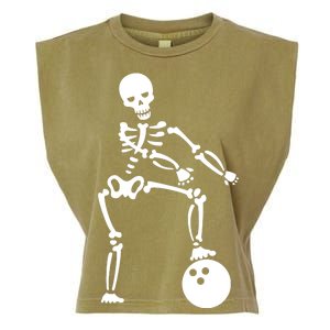 Bowling Ball Floss like A Boss Skeleton Garment-Dyed Women's Muscle Tee