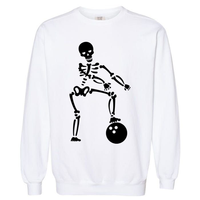 Bowling Ball Floss like A Boss Skeleton Garment-Dyed Sweatshirt