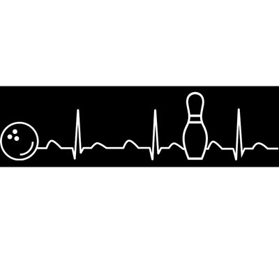 Bowling Lifeline Heartbeat Pulse Bumper Sticker