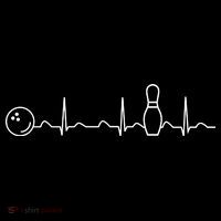 Bowling Lifeline Heartbeat Pulse Drawstring Bag