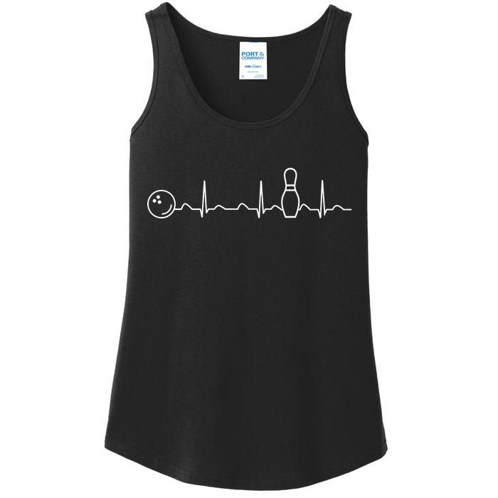 Bowling Lifeline Heartbeat Pulse Ladies Essential Tank