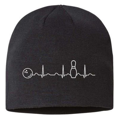 Bowling Lifeline Heartbeat Pulse Sustainable Beanie