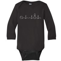 Bowling Lifeline Heartbeat Pulse Baby Long Sleeve Bodysuit