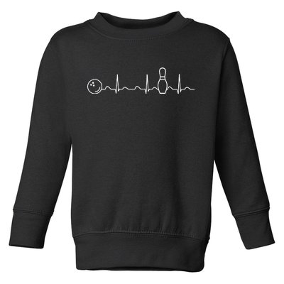 Bowling Lifeline Heartbeat Pulse Toddler Sweatshirt