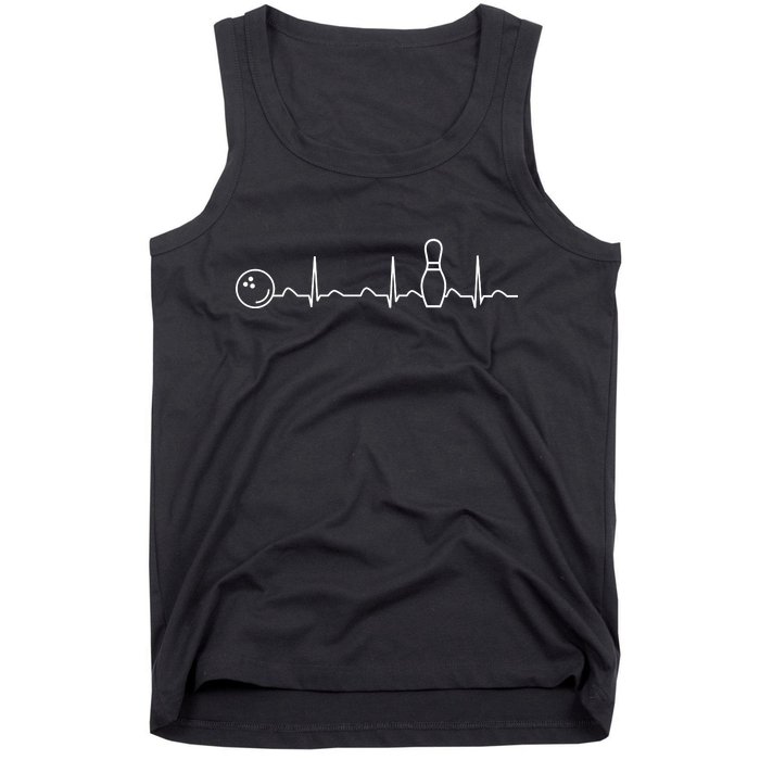 Bowling Lifeline Heartbeat Pulse Tank Top