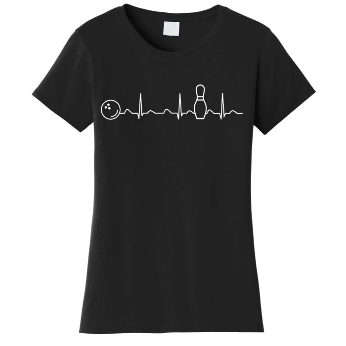 Bowling Lifeline Heartbeat Pulse Women's T-Shirt