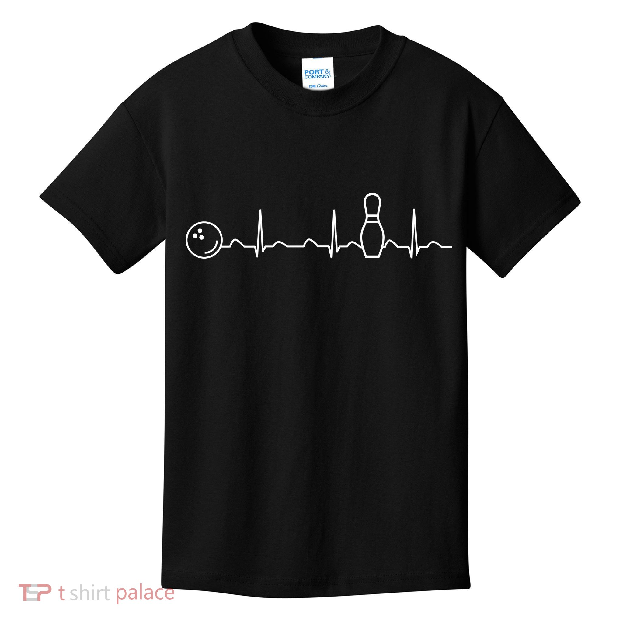 Bowling Lifeline Heartbeat Pulse Kids T-Shirt