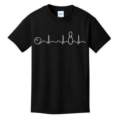 Bowling Lifeline Heartbeat Pulse Kids T-Shirt