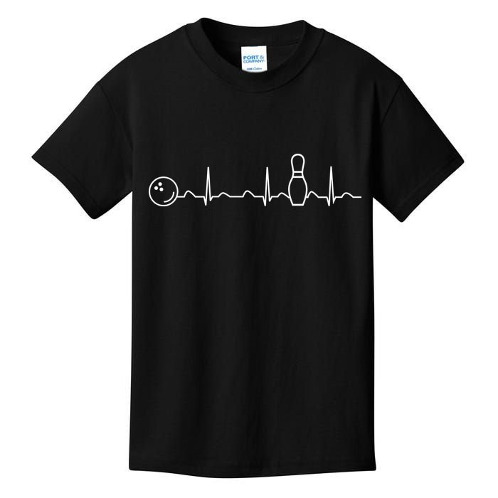 Bowling Lifeline Heartbeat Pulse Kids T-Shirt