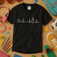 Bowling Lifeline Heartbeat Pulse Kids T-Shirt