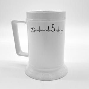 Bowling Lifeline Heartbeat Pulse Beer Stein