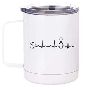 Bowling Lifeline Heartbeat Pulse 12 oz Stainless Steel Tumbler Cup