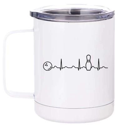 Bowling Lifeline Heartbeat Pulse 12 oz Stainless Steel Tumbler Cup