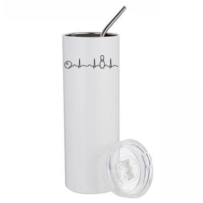 Bowling Lifeline Heartbeat Pulse Stainless Steel Tumbler