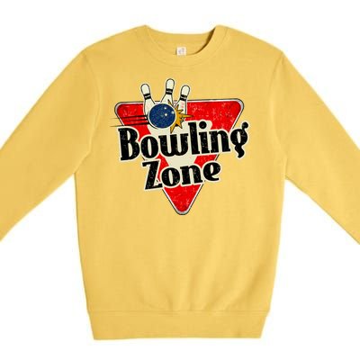 Bowling Zone Vintage Premium Crewneck Sweatshirt