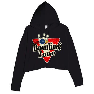 Bowling Zone Vintage Crop Fleece Hoodie