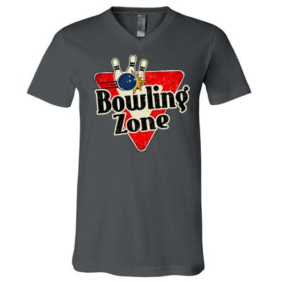 Bowling Zone Vintage V-Neck T-Shirt