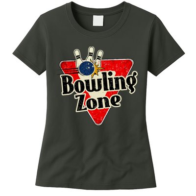 Bowling Zone Vintage Womens T-Shirt