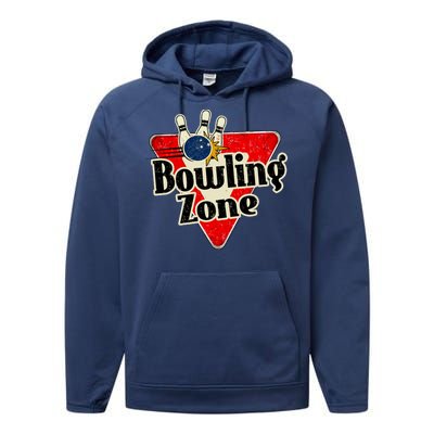 Bowling Zone Vintage Performance Fleece Hoodie