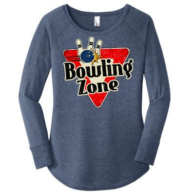 Bowling Zone Vintage Women's Perfect Tri Tunic Long Sleeve Shirt