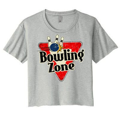 Bowling Zone Vintage Women's Crop Top Tee