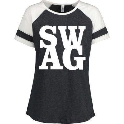 Boxed Swag Logo Enza Ladies Jersey Colorblock Tee