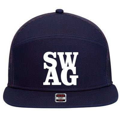 Boxed Swag Logo 7 Panel Mesh Trucker Snapback Hat