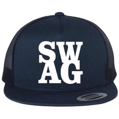 Boxed Swag Logo Flat Bill Trucker Hat