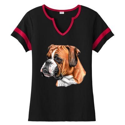 Boxer Face Ladies Halftime Notch Neck Tee