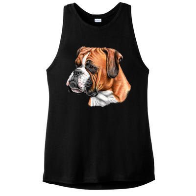 Boxer Face Ladies PosiCharge Tri-Blend Wicking Tank