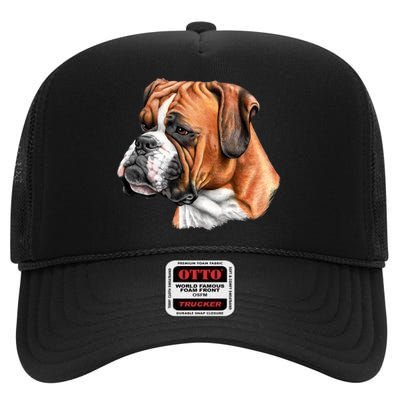 Boxer Face High Crown Mesh Back Trucker Hat