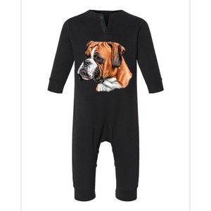 Boxer Face Infant Fleece One Piece