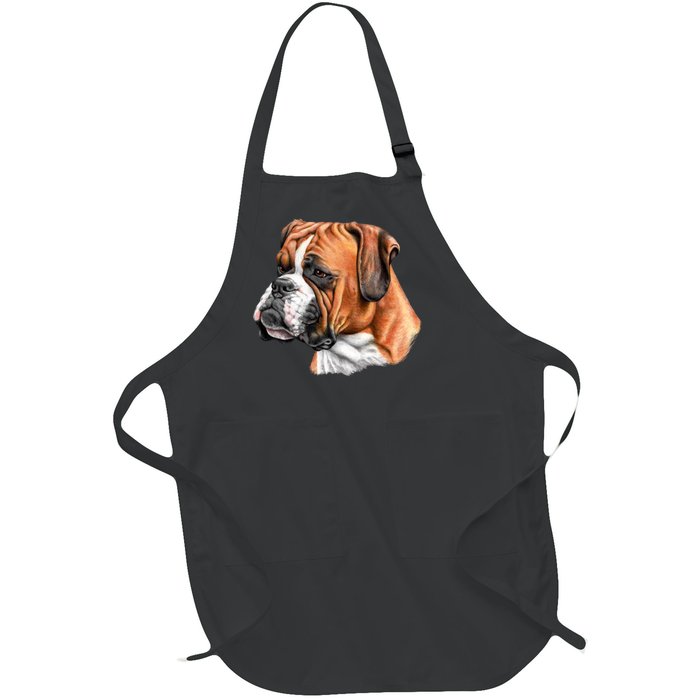 Boxer Face Full-Length Apron With Pockets