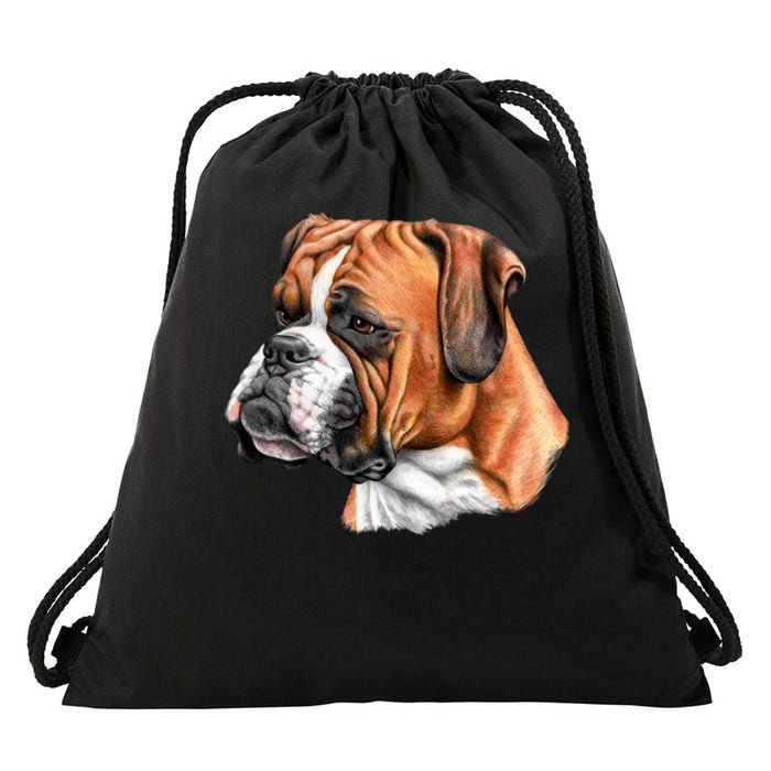 Boxer Face Drawstring Bag