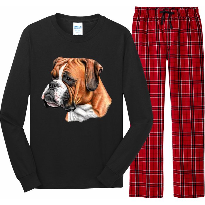 Boxer Face Long Sleeve Pajama Set