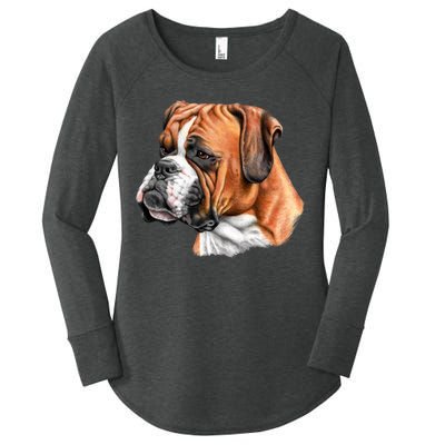 Boxer Face Women's Perfect Tri Tunic Long Sleeve Shirt